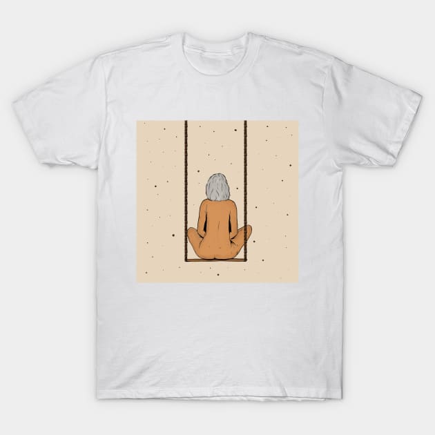 Girl on the swing T-Shirt by asperillafdz